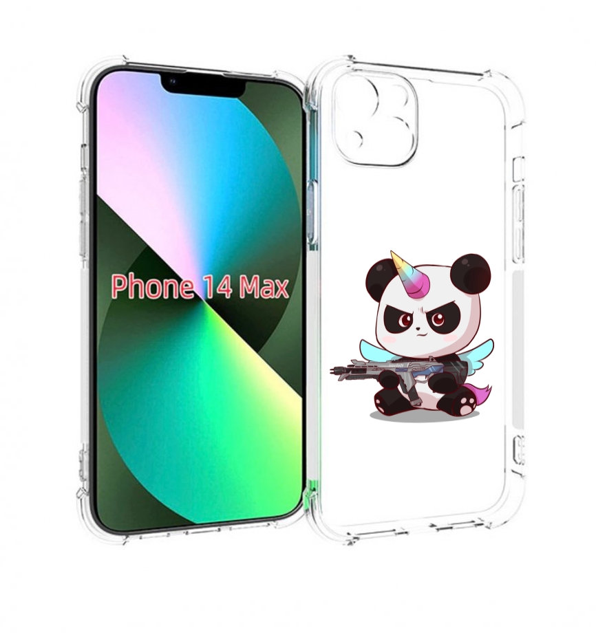 

Чехол MyPads панда-единорог детский для iPhone 14 Plus (6.7), Прозрачный, Tocco
