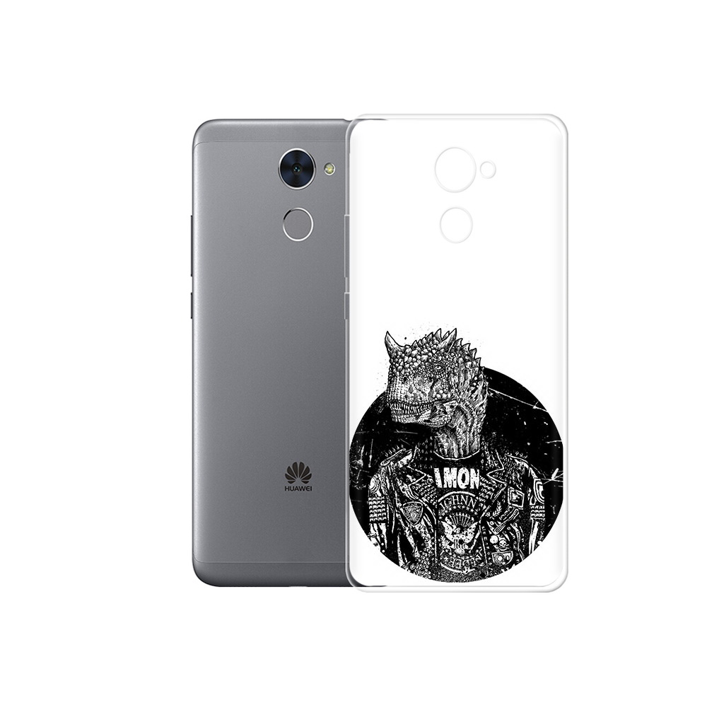 

Чехол MyPads Tocco для Huawei Enjoy 7 Plus динозавр в куртке (PT74186.70.328), Прозрачный, Tocco