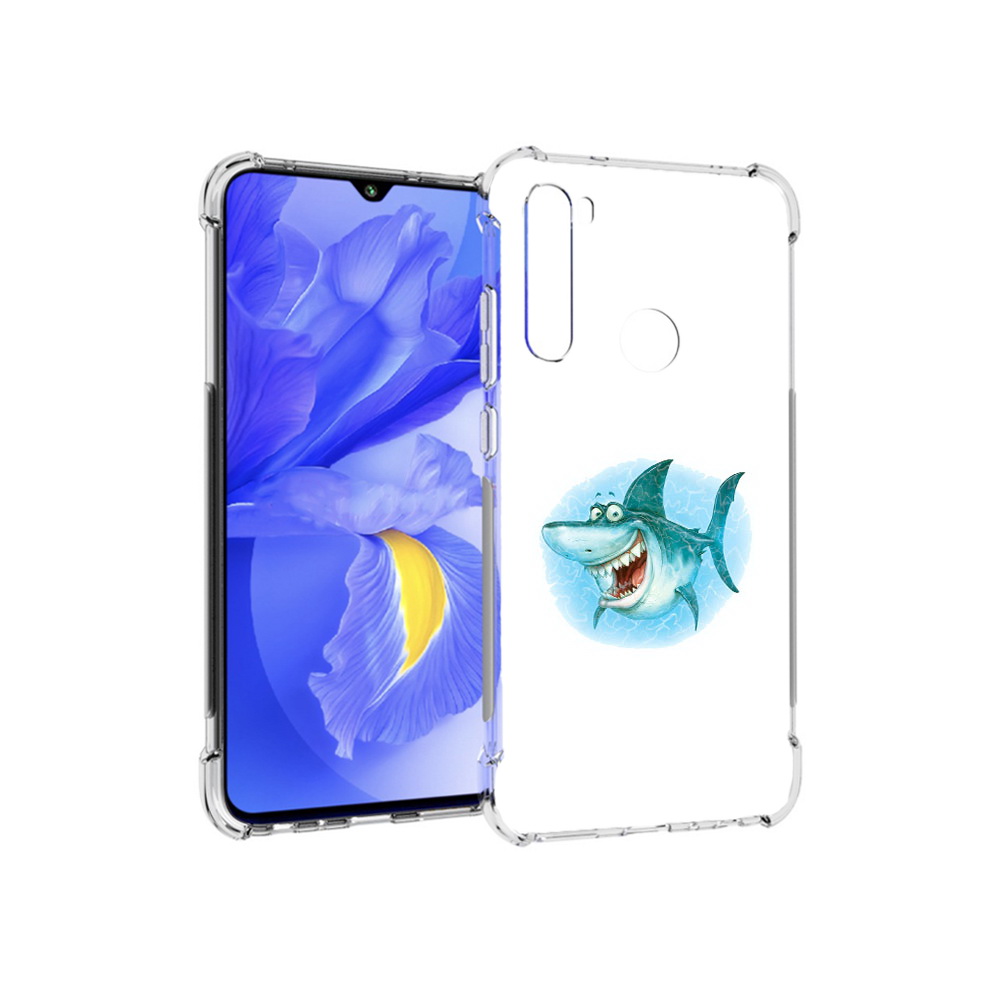 

Чехол MyPads Tocco для Xiaomi Redmi Note 8T веселая акула (PT140720.278.261), Прозрачный, Tocco