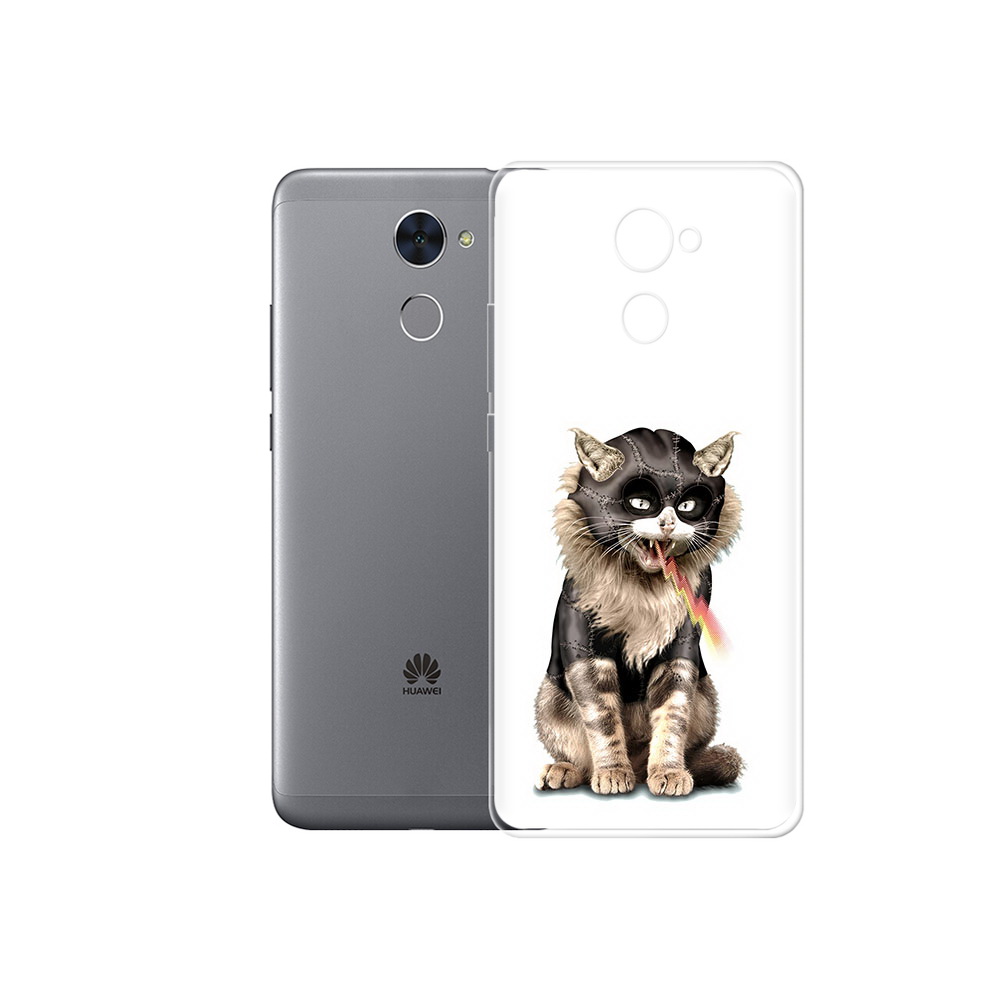 

Чехол MyPads Tocco для Huawei Enjoy 7 Plus дьяволский кот (PT74186.70.341), Прозрачный, Tocco