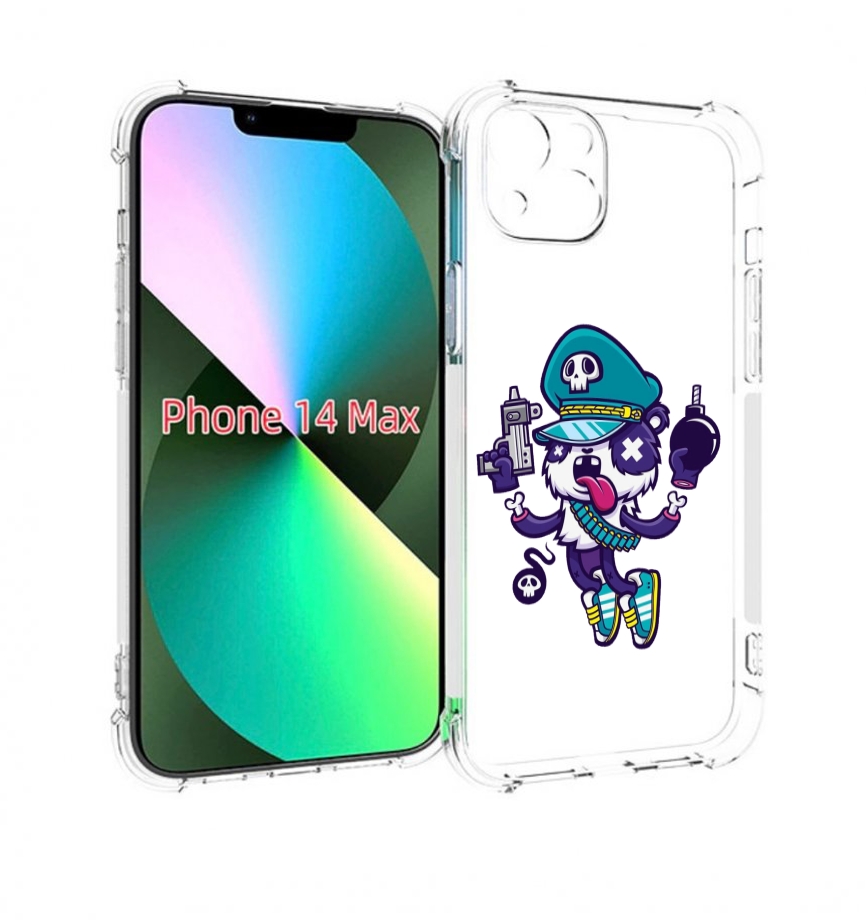 

Чехол MyPads персонаж с пистолетом и бомбочкой для iPhone 14 Plus (6.7), Прозрачный, Tocco