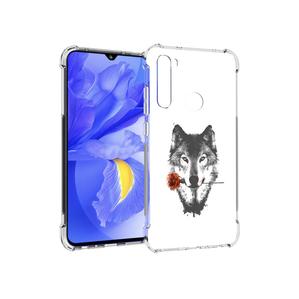 Чехол MyPads Tocco для Xiaomi Redmi Note 8T волк с розой (PT140720.278.270)