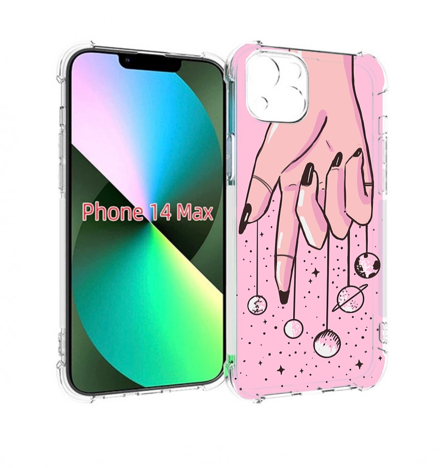 

Чехол MyPads планеты-на-пальцах для iPhone 14 Plus (6.7), Прозрачный, Tocco