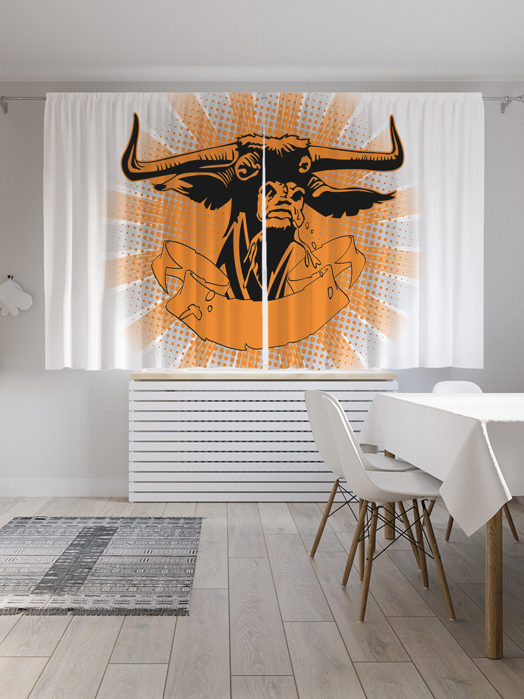 

Шторы JoyArty с фотопечатью "Разъяренный буйвол" из сатена, 290х180 см, Разъяренный буйвол