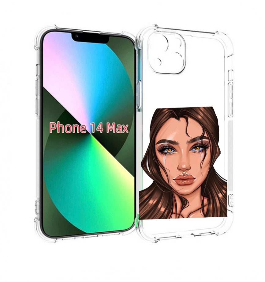 

Чехол MyPads плачущая-девушка женский для iPhone 14 Plus (6.7), Прозрачный, Tocco