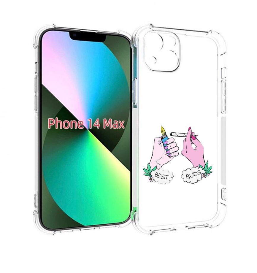 

Чехол MyPads плохие руки женский для iPhone 14 Plus (6.7), Прозрачный, Tocco