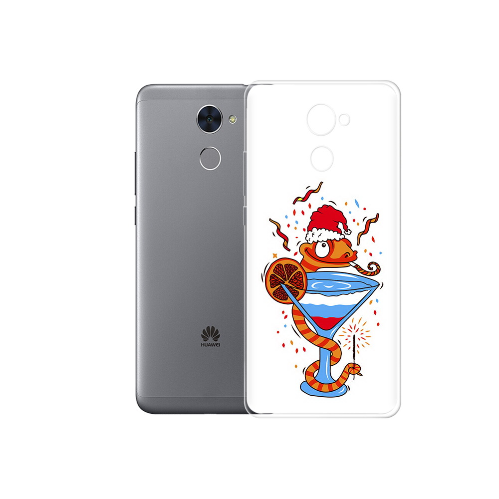 

Чехол MyPads Tocco для Huawei Enjoy 7 Plus змейка (PT74186.70.364), Прозрачный, Tocco