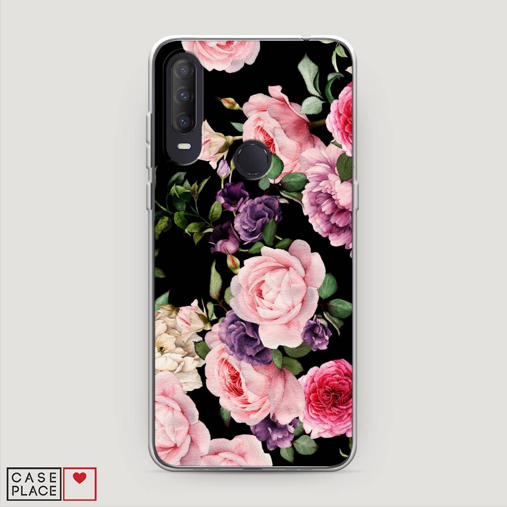 

Чехол Awog на Alcatel 1S (2020) / Алкатель 1S (2020) "Пионы на черном", Разноцветный, 170850-8