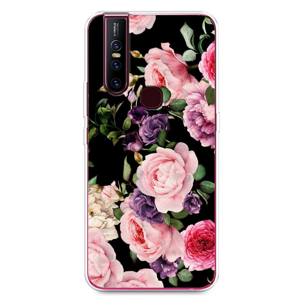 

Чехол Awog на Vivo V15 "Пионы на черном", Разноцветный, 261050-8