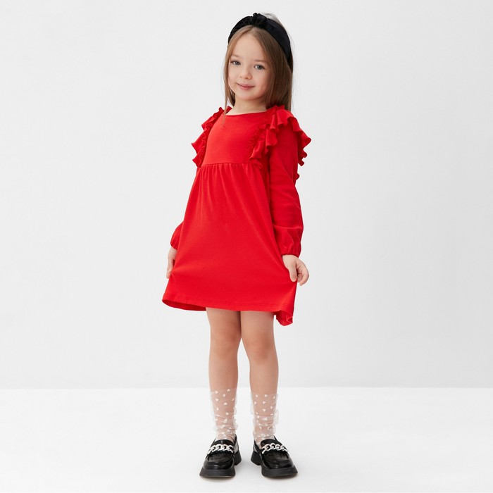 Платье детское KAFTAN Basic line, красный, 98