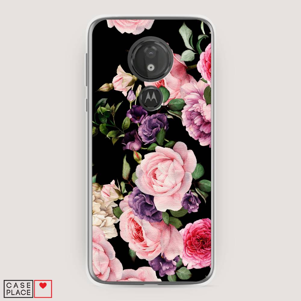 

Чехол Awog на Motorola Moto G7 Power / Моторола Мото G7 Power "Пионы на черном", Разноцветный, 241350-8