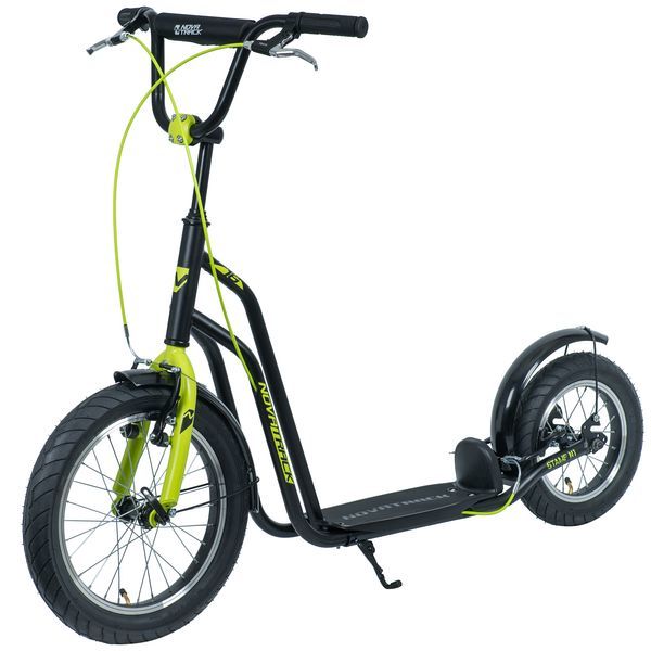 

Самокат двухколесный детский Novatrack STAMP N1 CITY LINE 16 черный, STAMP N1