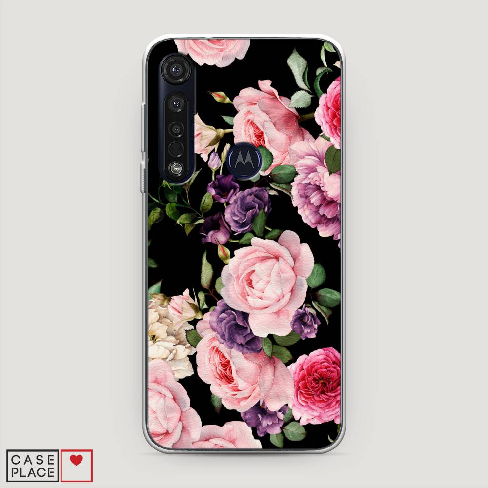 

Чехол Awog на Motorola Moto G8 Plus / Моторола Мото G8 Plus "Пионы на черном", Разноцветный, 241450-8