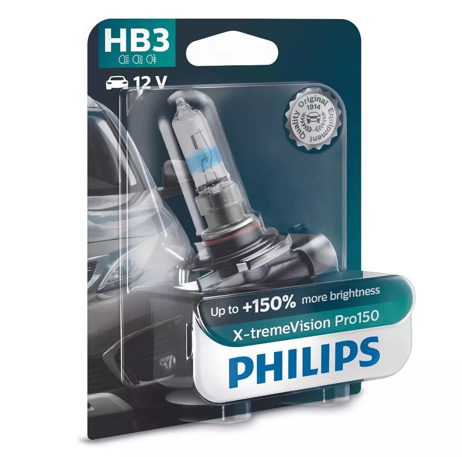 

Philips Автолампа HB3 X-tremeVision Pro150 1шт