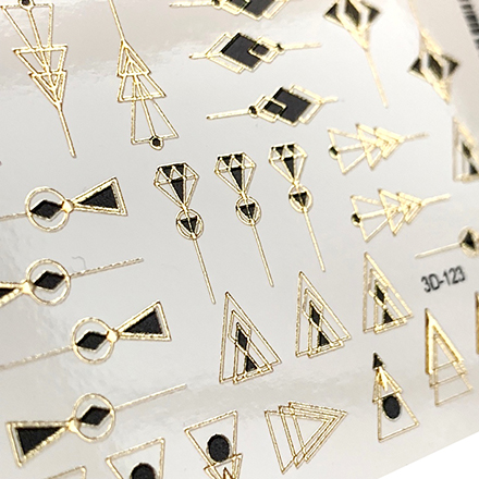 

3D-слайдер, Anna Tkacheva, Gold Crystal №123 «Геометрия. Фигуры», Золотистый;черный