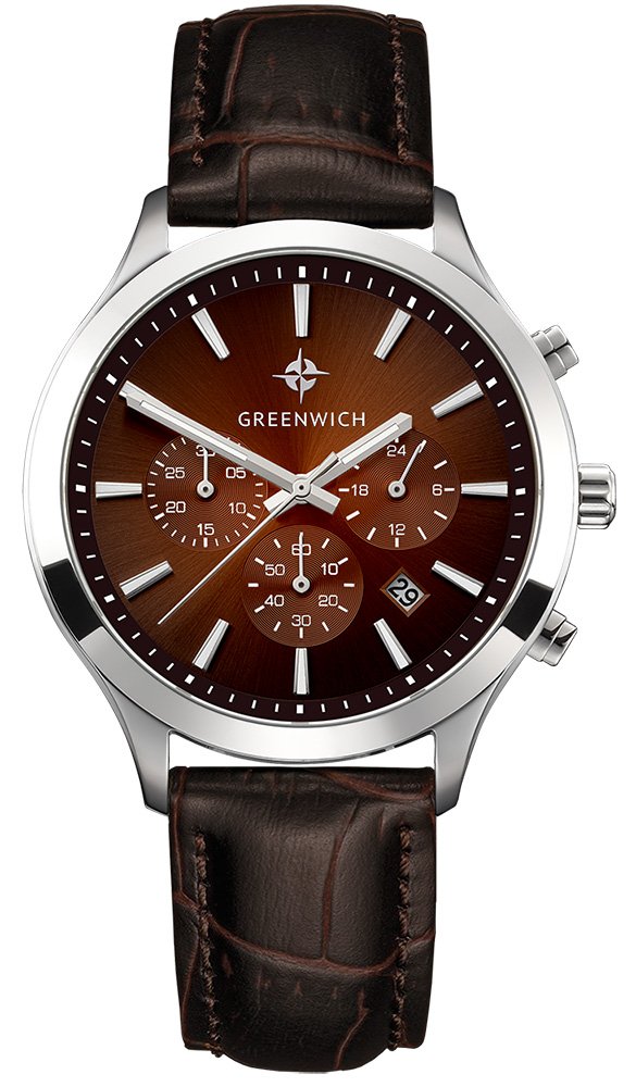 Наручные часы мужские Greenwich GW 043.12.32 коричневые