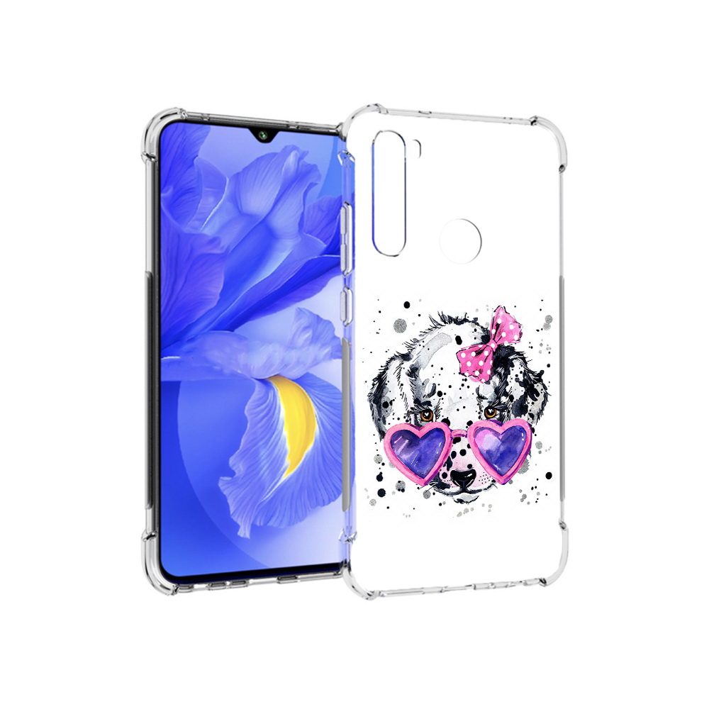 

Чехол MyPads Tocco для Xiaomi Redmi Note 8T долматинец в очках (PT140720.278.337), Прозрачный, Tocco