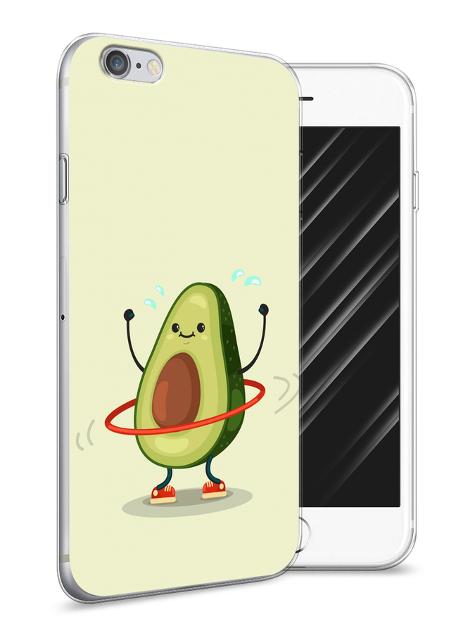 

Чехол Awog на Apple iPhone 6 / Айфон 6 "Авокадо с обручем", Разноцветный, 10450-10