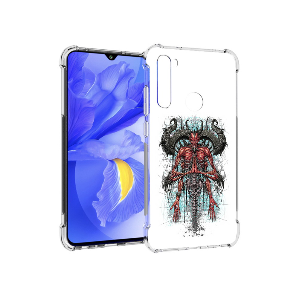 

Чехол MyPads Tocco для Xiaomi Redmi Note 8T дьявол (PT140720.278.340), Прозрачный, Tocco