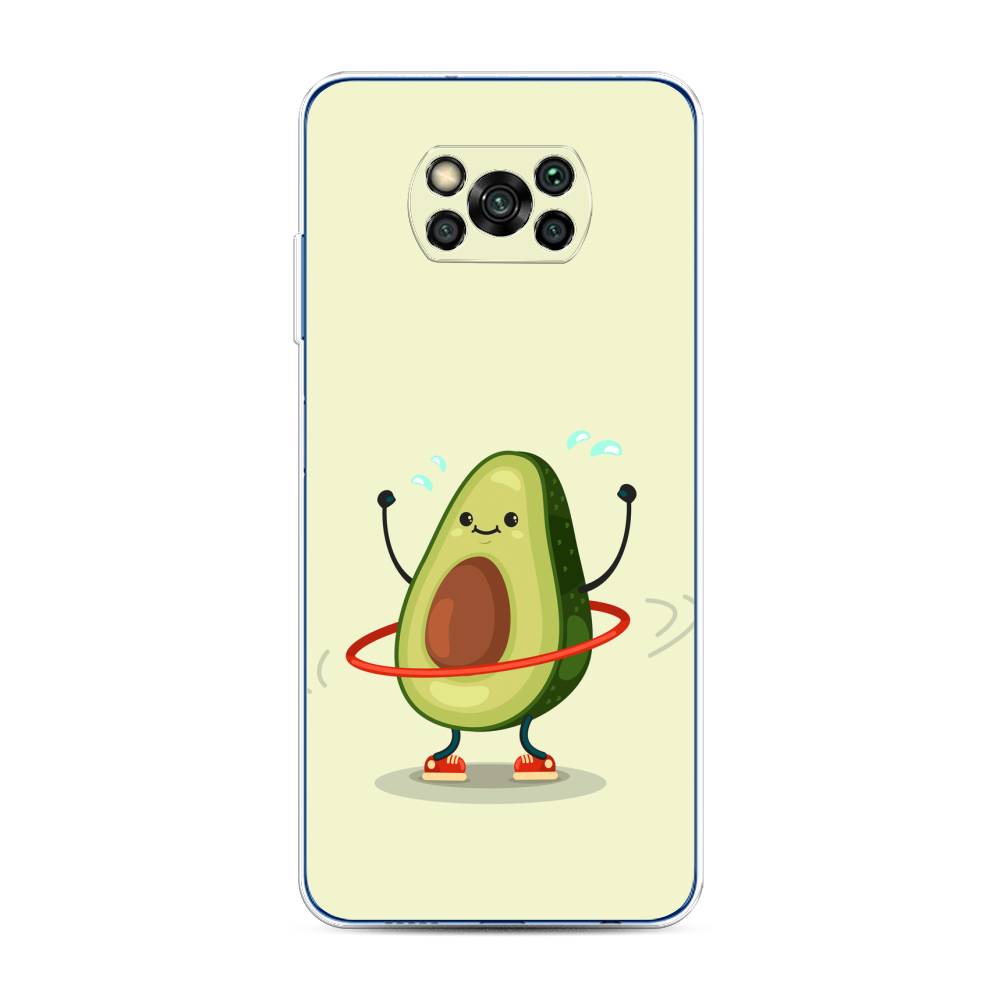 

Чехол Awog на Poco X3 NFC "Авокадо с обручем", Разноцветный, 39250-10