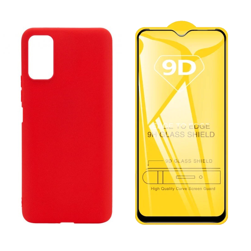 

Чехол Силиконовый И Стекло Qvatra Для Samsung A13 Красный, для Samsung A13 красный