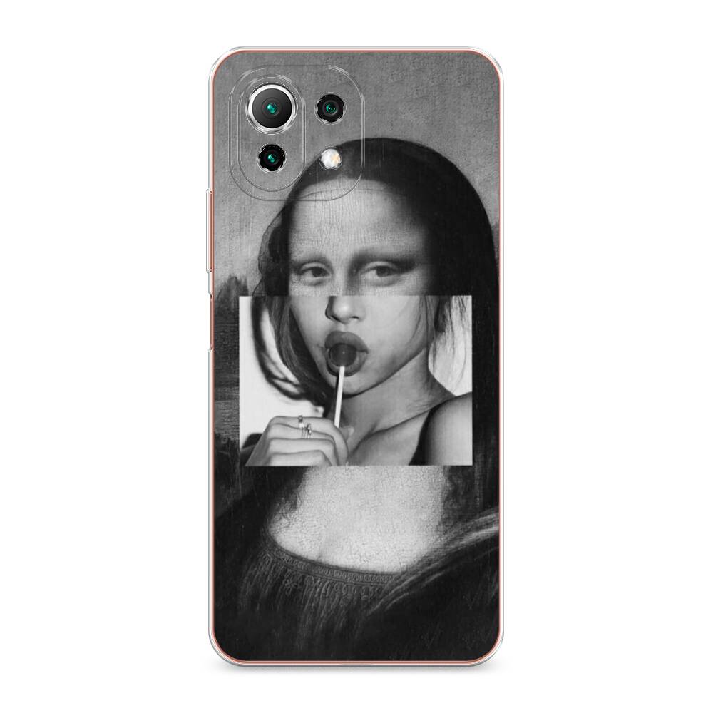 фото Силиконовый чехол "mona lisa sucking lollipop" на xiaomi 11 lite 5g ne awog