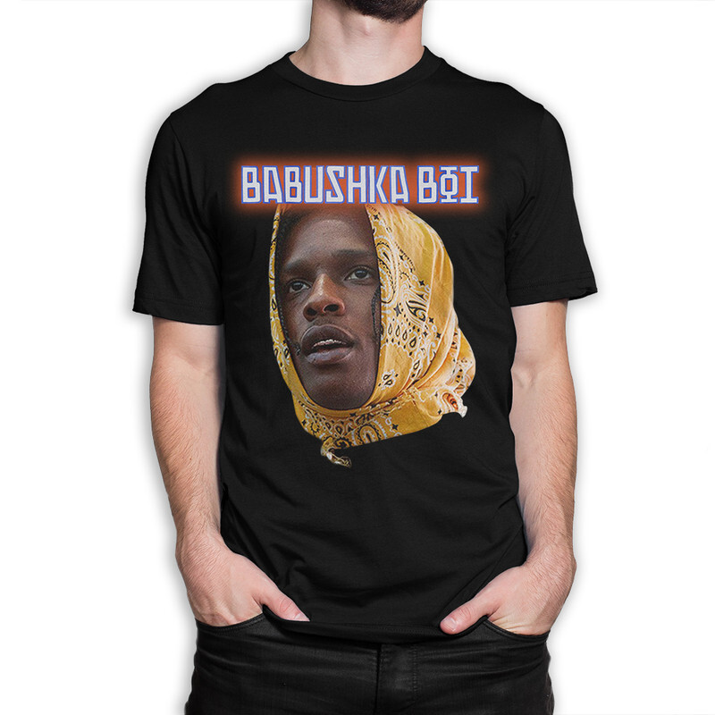 

Футболка мужская Dream Shirts ASAP Rocky Babushka Boi 9899088222 черная L, ASAP Rocky Babushka Boi 9899088222