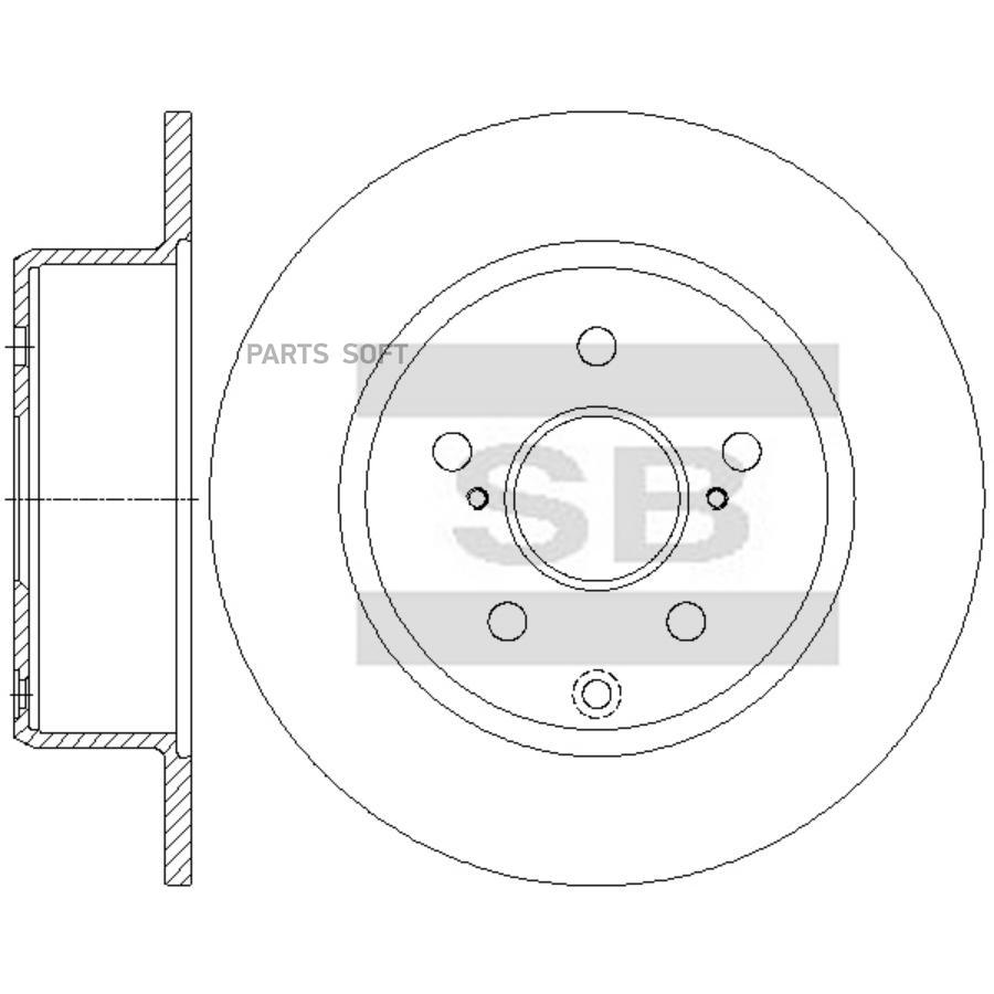 

Диск Тормозной Toyota Mark/Chaser/Cressida/Cresta Задний D 291мм. Sangsin brake арт. SD468