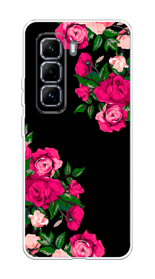 

Чехол на Infinix Hot 50 Pro Plus "Розы фуксия", Черный;розовый;зеленый, 3107050-1