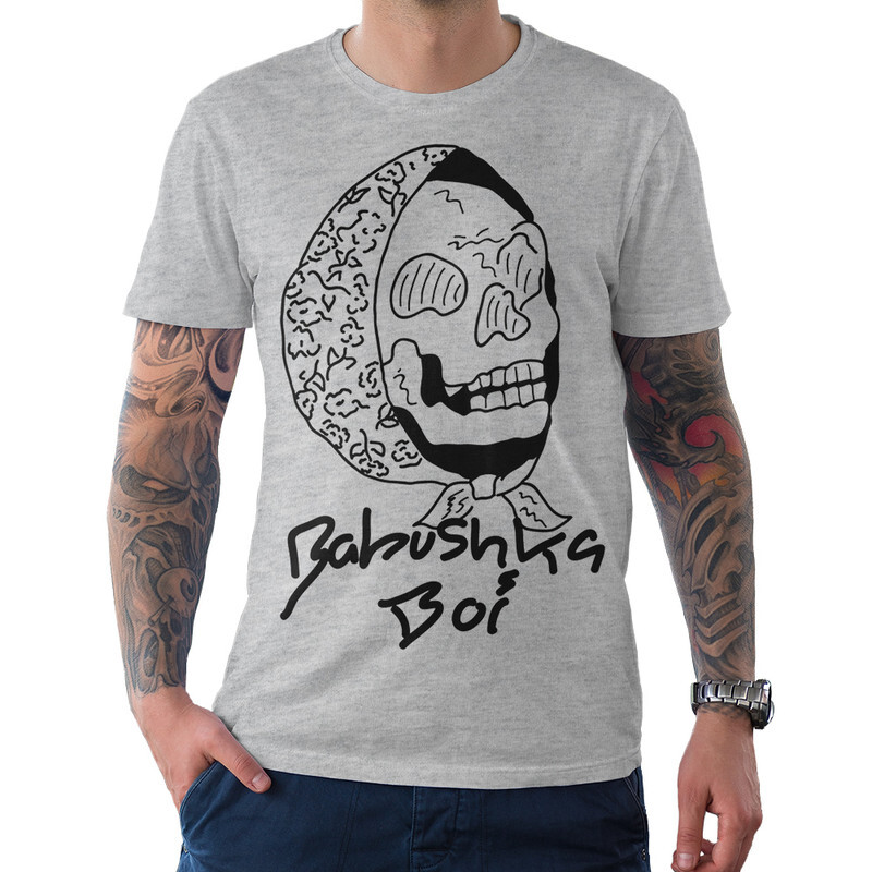 

Футболка мужская Dream Shirts ASAP Rocky Babushka Boi 9899090222 серая M, ASAP Rocky Babushka Boi 9899090222