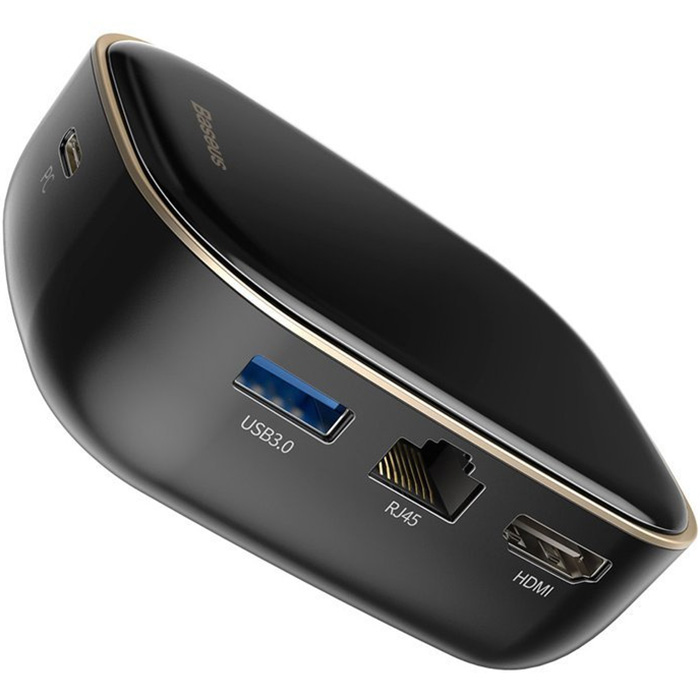 

Хаб Baseus Multifunctional Charger Type-C to USB3.0+HDMI+SD/TF+RJ45 - Черный (CAHUB-AU01)
