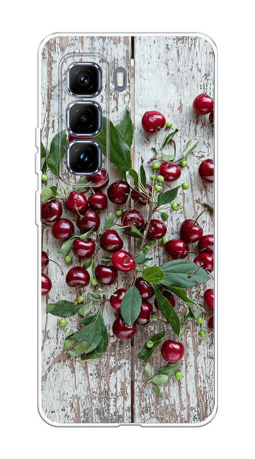 

Чехол на Infinix Hot 50 Pro Plus "Вишня", Бордовый;зеленый;серый, 3107050-1