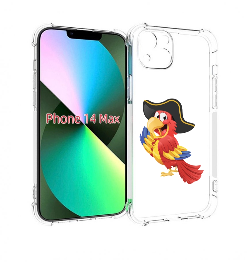 

Чехол MyPads попугай-пират для iPhone 14 Plus (6.7), Прозрачный, Tocco