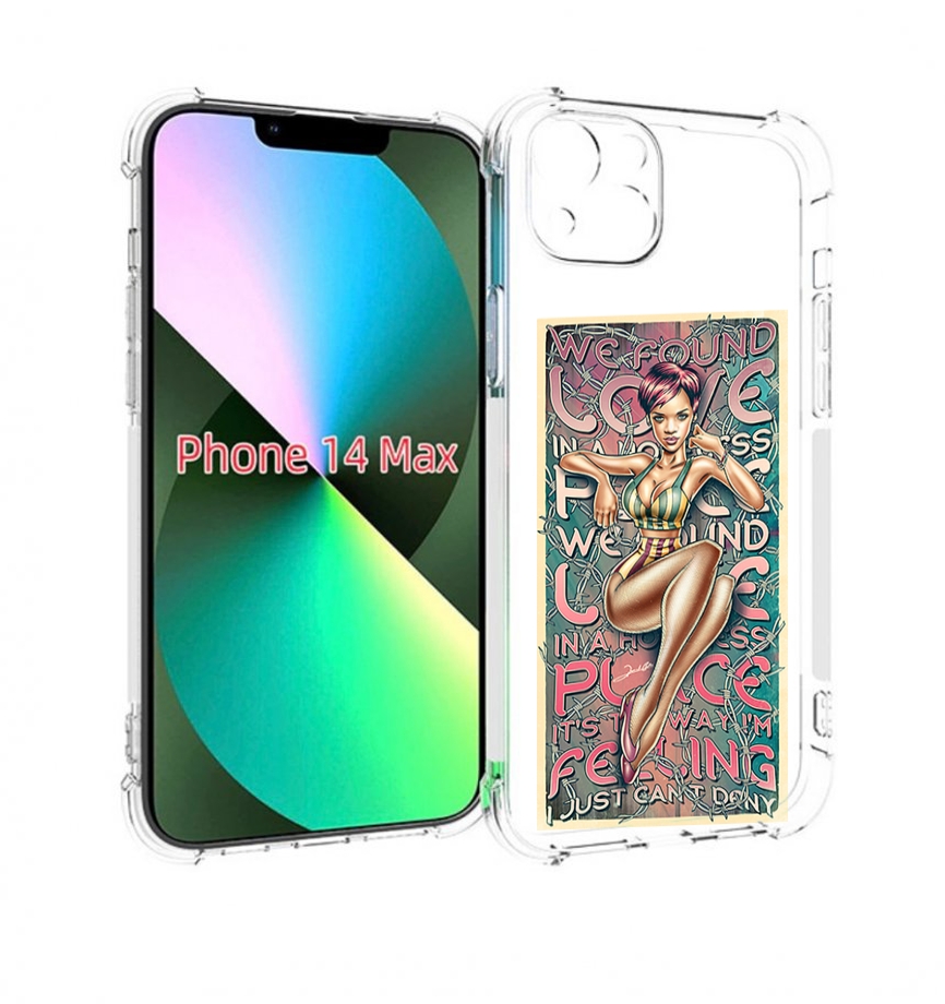 

Чехол MyPads постер-рианна для iPhone 14 Plus (6.7), Прозрачный, Tocco
