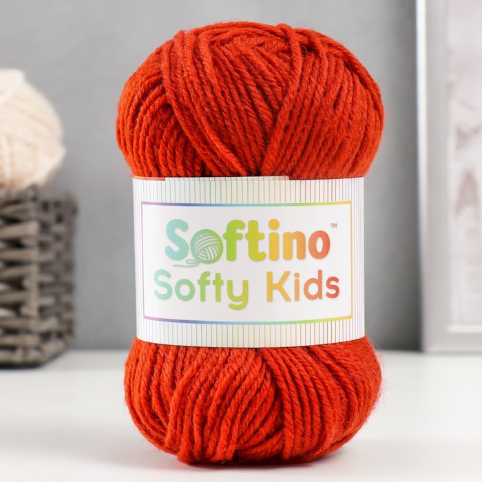 

Пряжа 100% акрил "Softy Kids" 90м ±5м 50 гр цвет 36 красное дерево (2 шт), Красный