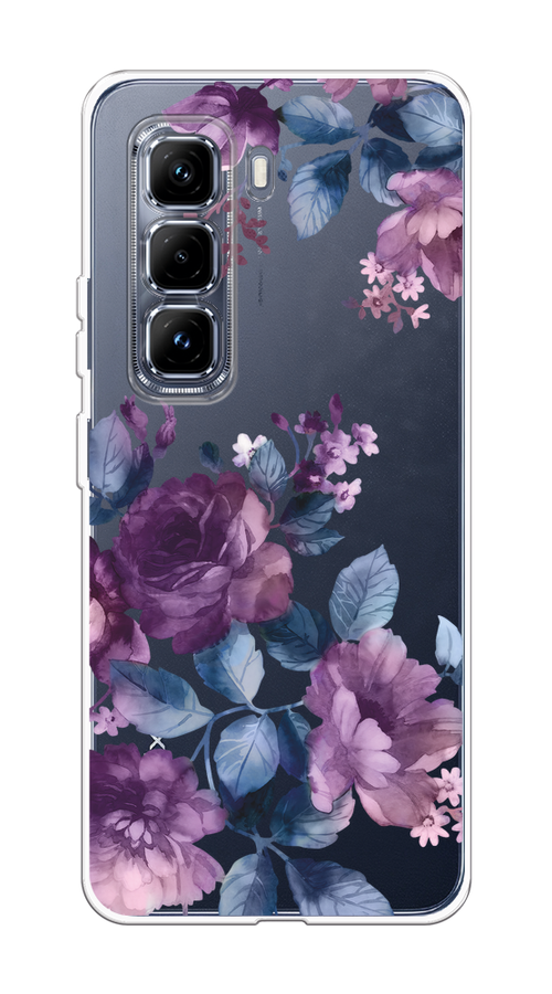 

Чехол на Infinix Hot 50 Pro Plus "Purple Blossoms", Синий;фиолетовый, 3107050-1