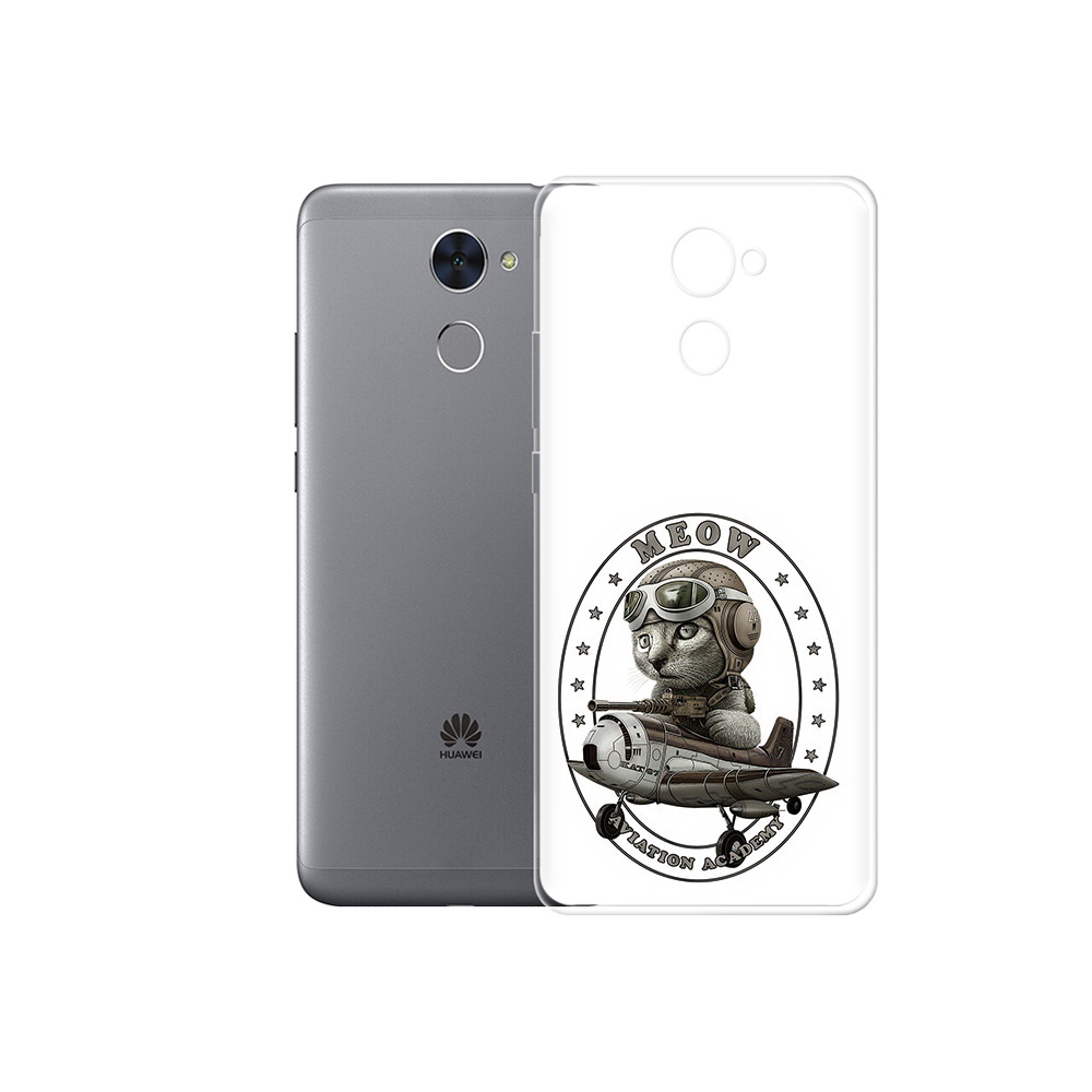 Чехол MyPads Tocco для Huawei Enjoy 7 Plus кот в самолете (PT74186.70.395)
