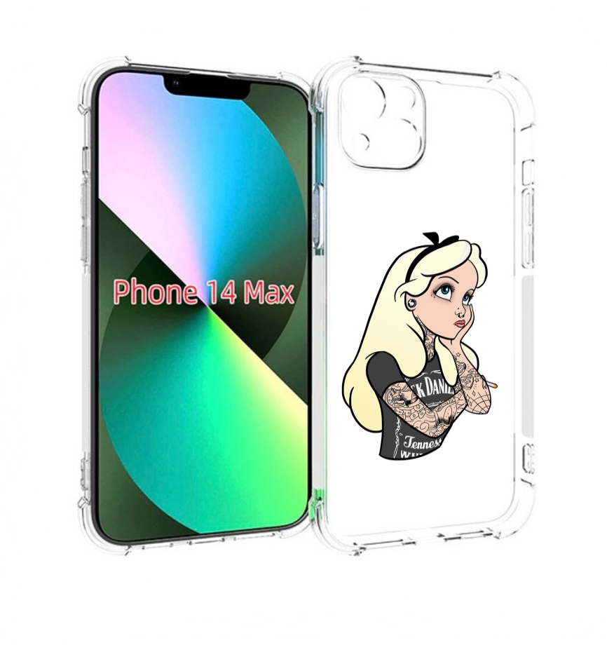 

Чехол MyPads принцесса-в-татуировках женский для iPhone 14 Plus (6.7), Прозрачный, Tocco