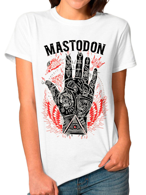 фото Футболка женская design heroes mastodon белая 2xl