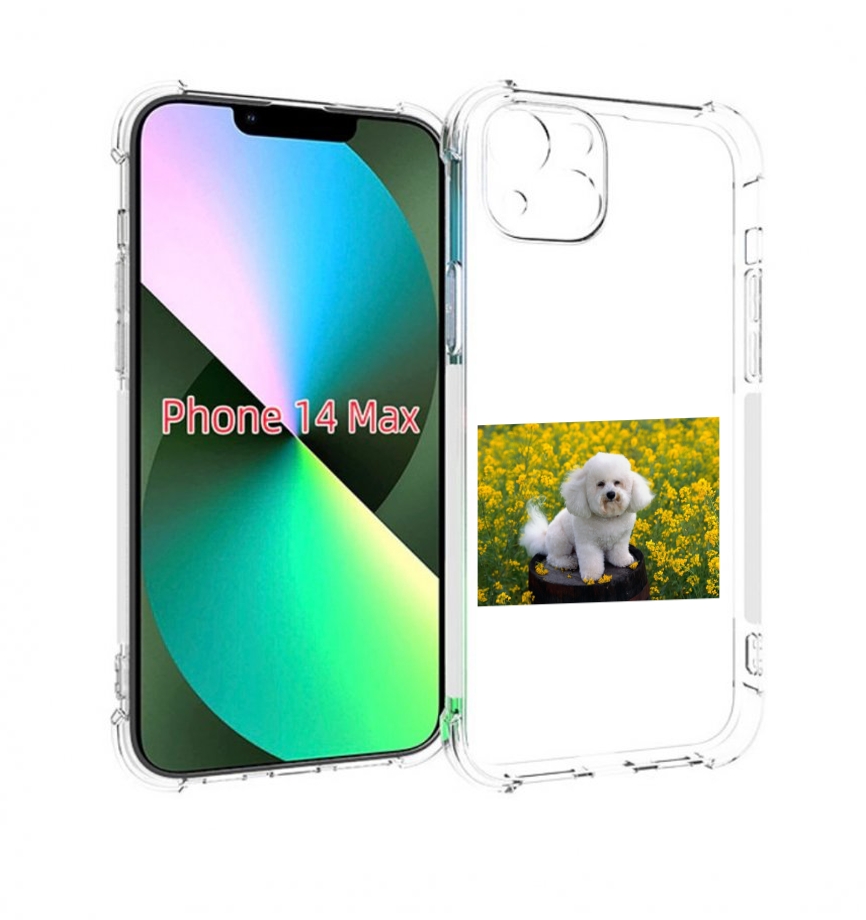 

Чехол MyPads пудель белыи для iPhone 14 Plus (6.7), Прозрачный, Tocco