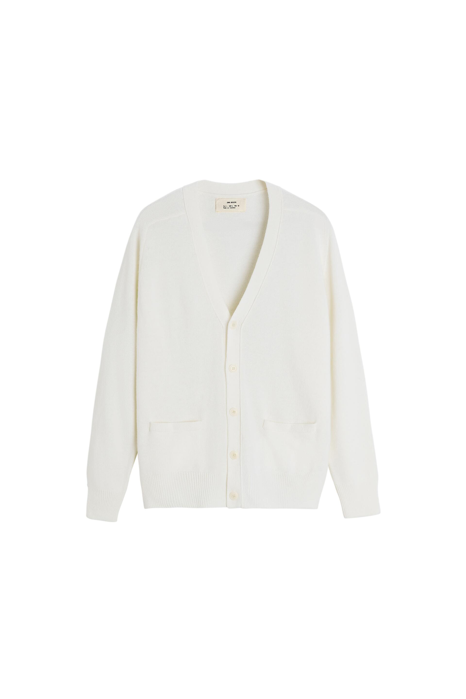 

Кардиган мужской ZARA 00693310 белый XL (доставка из-за рубежа), 00693310