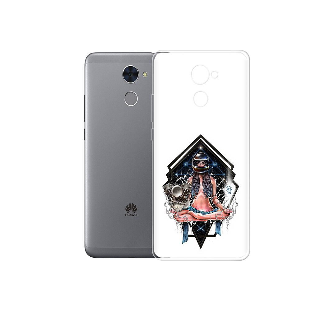 

Чехол MyPads Tocco для Huawei Enjoy 7 Plus красивая девушка в шлеме (PT74186.70.406), Прозрачный, Tocco