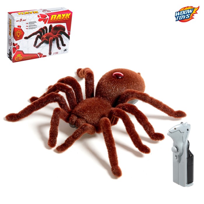 Паук радиоуправляемый «Тарантул», работает от батареек, световые эффекты интерактивная игрушка edu toys паук радиоуправляемый