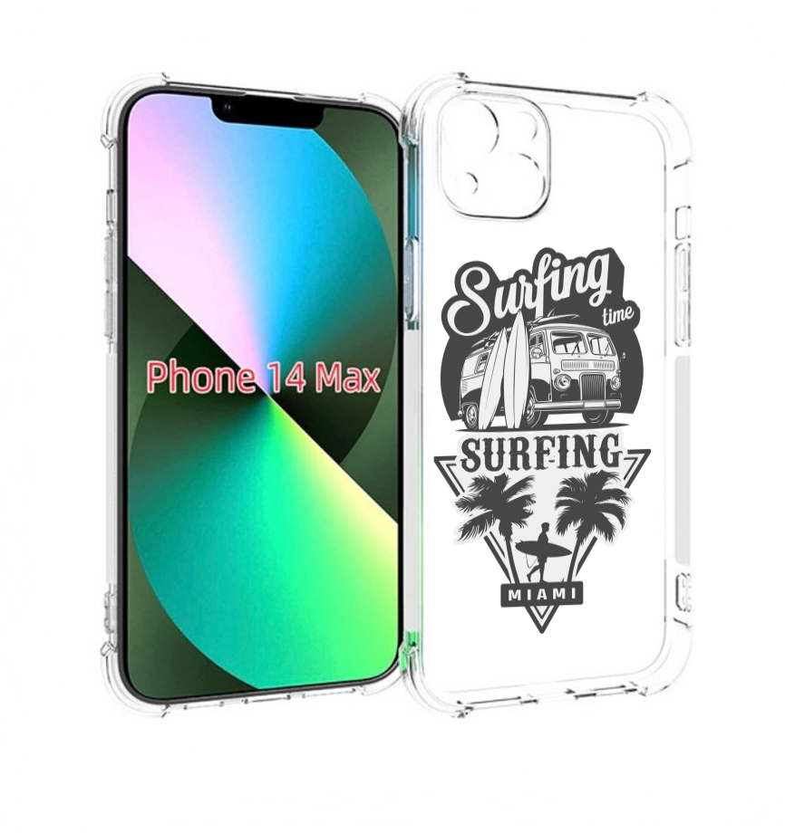 

Чехол MyPads путешествие-на-фургочике для iPhone 14 Plus (6.7), Прозрачный, Tocco