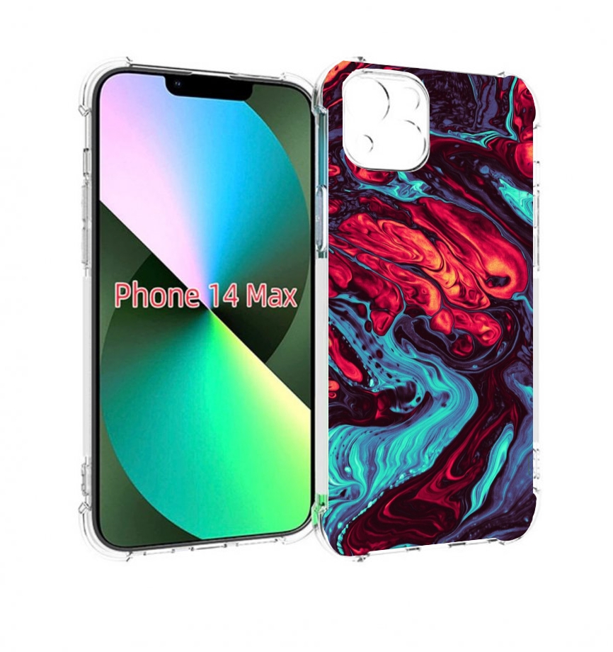 

Чехол MyPads разбавленная краска для iPhone 14 Plus (6.7), Прозрачный, Tocco
