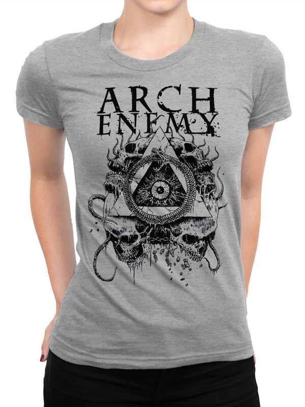 фото Футболка женская design heroes arch enemy серая 2xl