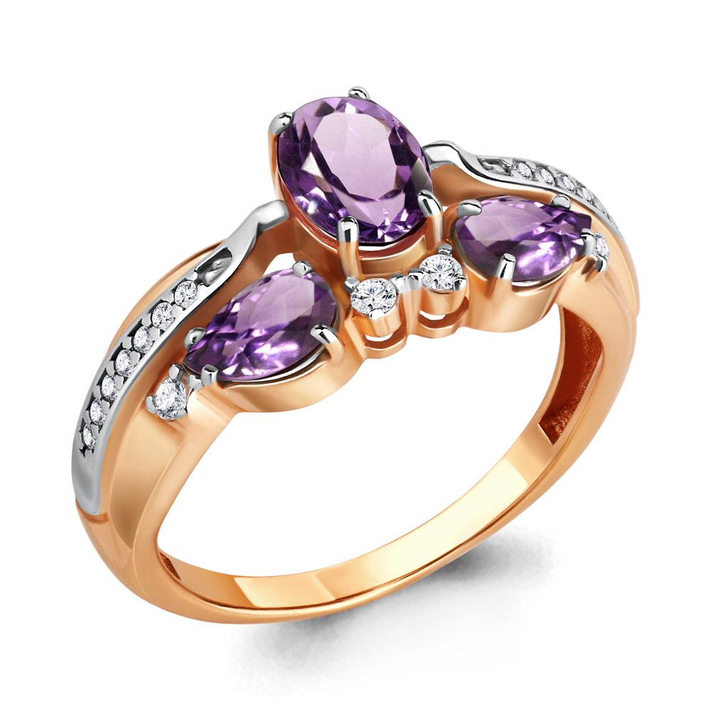 

Кольцо из серебра с аметистом р. , Aquamarine 6906604А_925_з, 6906604А_925_з