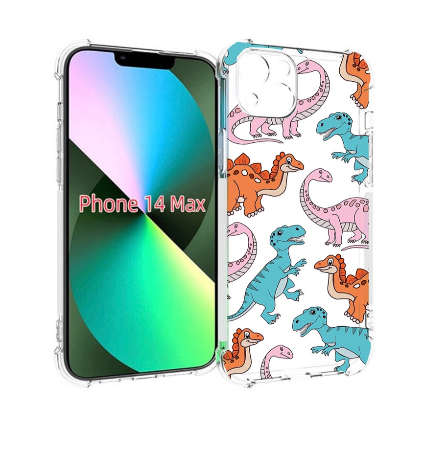 

Чехол MyPads разные-динозаврики для iPhone 14 Plus (6.7), Прозрачный, Tocco