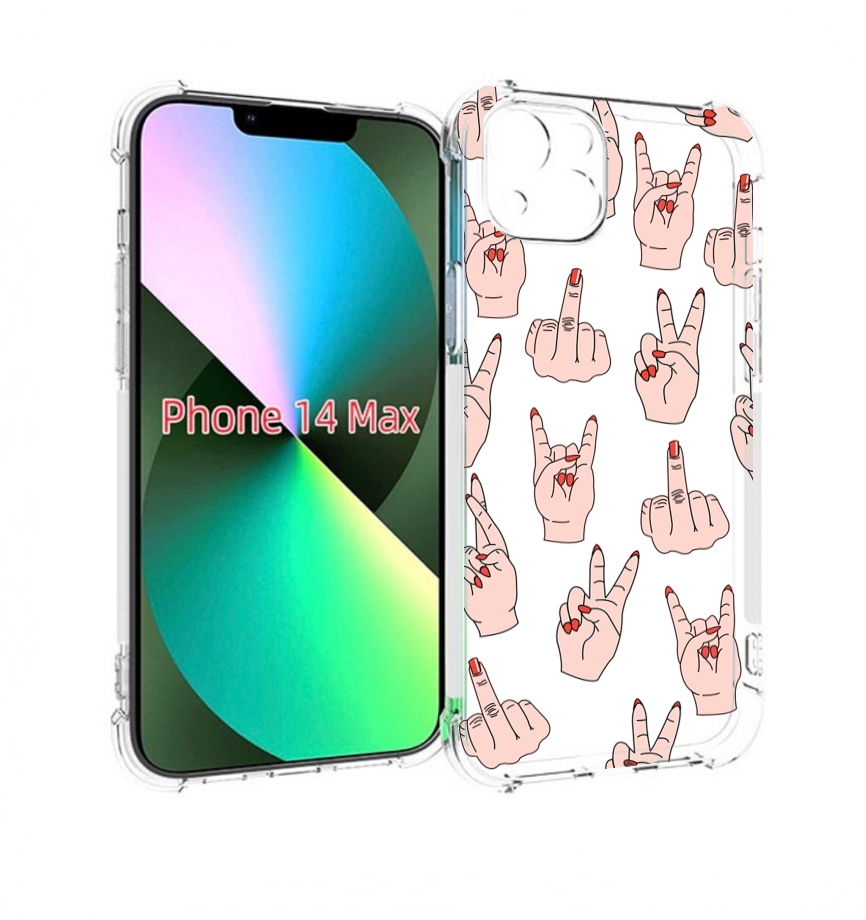 

Чехол MyPads разные-ручки для iPhone 14 Plus (6.7), Прозрачный, Tocco