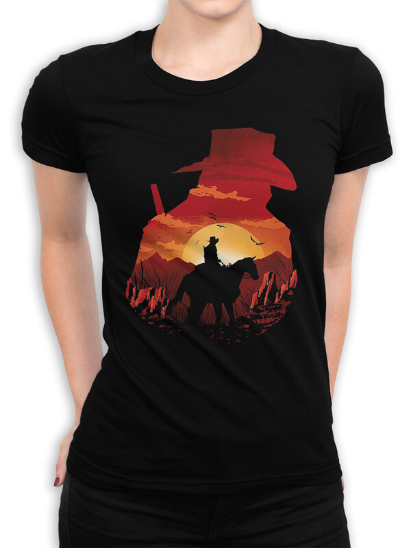 фото Футболка женская design heroes red dead redemption черная 2xl